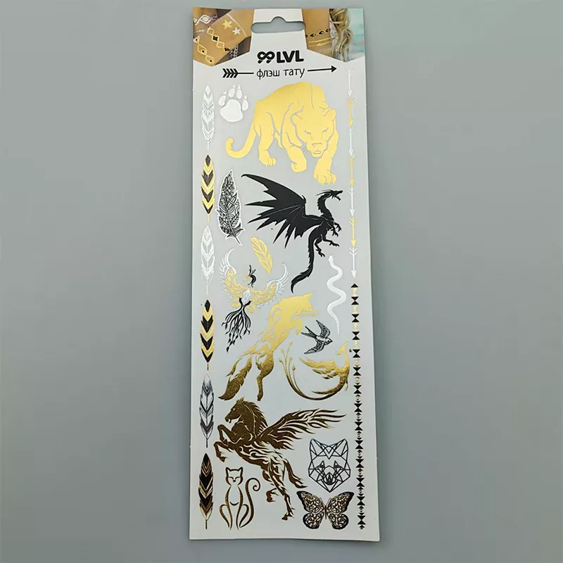 Goldfolien-Tattoo-Aufkleber
